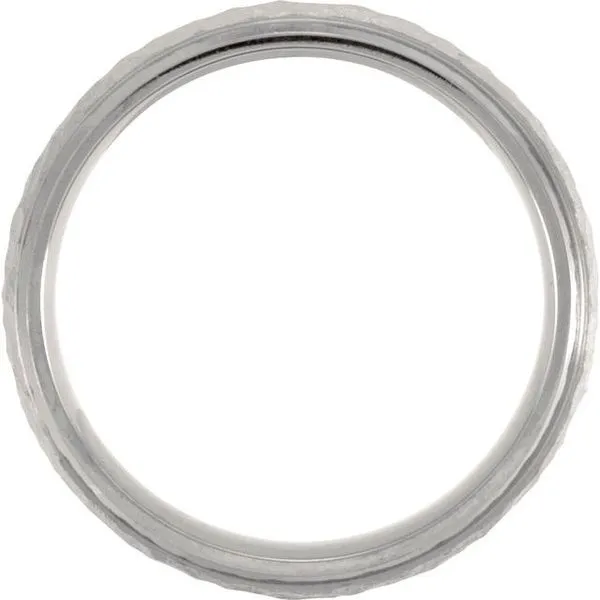 Beveled-Edge Inlay Band with Hammer Finish Image 2 Grayson & Co. Jewelers Iron Mountain, MI