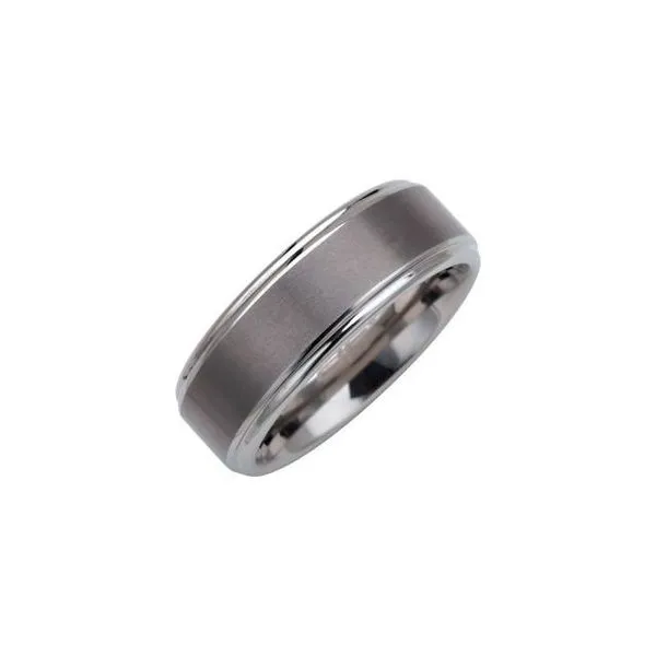 Stepped-Edge Inlay Comfort-Fit Band with Satin Finish Grayson & Co. Jewelers Iron Mountain, MI