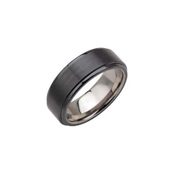 Ceramic Couture® Stepped-Edge Comfort-Fit Band Albert's Jewelers Kingsland, GA