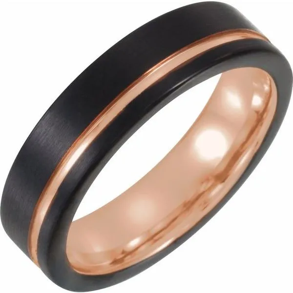 Grooved Comfort-Fit Band Mead Jewelers Enid, OK