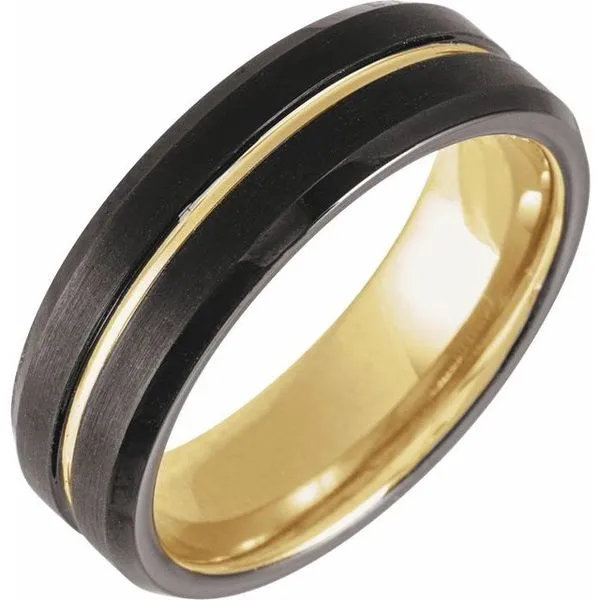 Beveled-Edge Grooved Comfort-Fit Band Grayson & Co. Jewelers Iron Mountain, MI
