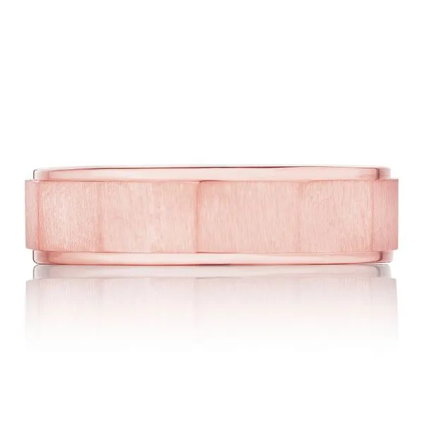 Geometric Faceted in Satin Finish Wedding Band Aires Jewelers Morris Plains, NJ