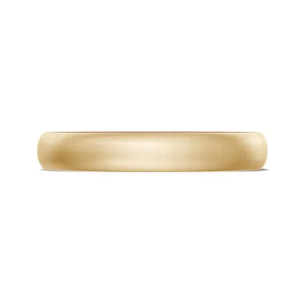 Classic Two-Tone Rounded Wedding Band in Satin Finish Aires Jewelers Morris Plains, NJ