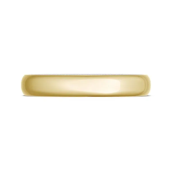 Classic Two-Tone Rounded Wedding Band in High Polish Aires Jewelers Morris Plains, NJ