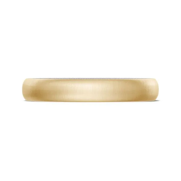 Classic Two-Tone Rounded Wedding Band in Satin Finish Aires Jewelers Morris Plains, NJ