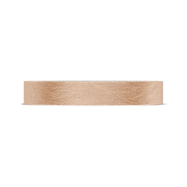 Classic Two-Tone Flat Wedding Band in Brushed Finish Aires Jewelers Morris Plains, NJ