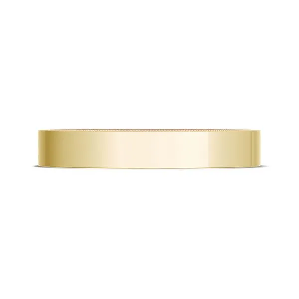 Classic Two-Tone Flat Wedding Band in High Polish Aires Jewelers Morris Plains, NJ