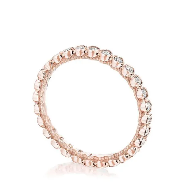 Round Bezel Droplet Wedding Band with Diamond Aires Jewelers Morris Plains, NJ