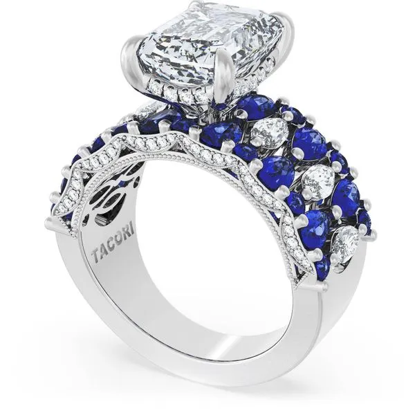 Emerald Solitaire Engagement Ring w/ North South Marquise & Pear Band Aires Jewelers Morris Plains, NJ