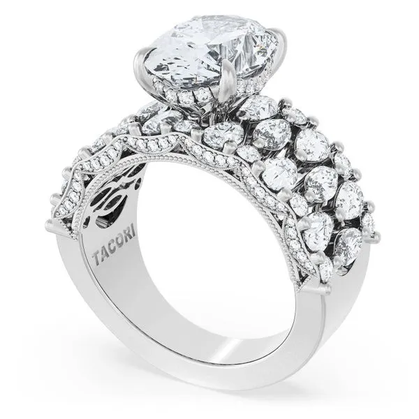 Oval Solitaire Engagement Ring w/ North South Marquise & Pear Band Aires Jewelers Morris Plains, NJ