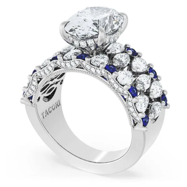 Oval Solitaire Engagement Ring w/ North South Marquise & Pear Band Aires Jewelers Morris Plains, NJ