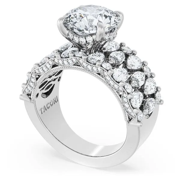 Round Solitaire Engagement Ring w/ North South Marquise & Pear Band Aires Jewelers Morris Plains, NJ
