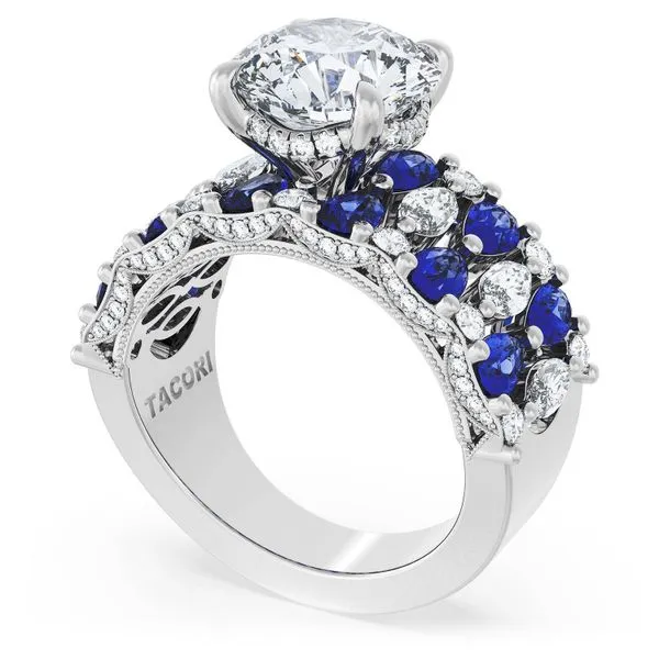 Round Solitaire Engagement Ring w/ North South Marquise & Pear Band Aires Jewelers Morris Plains, NJ
