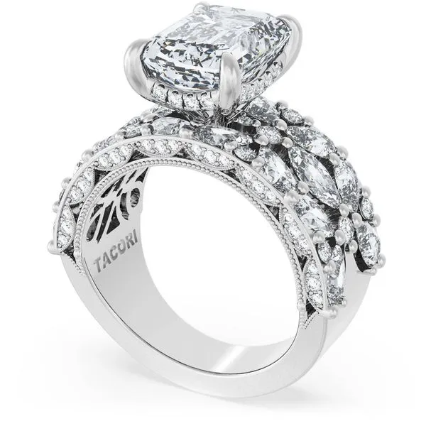 Emerald Solitaire Engagement Ring w/ Marquise & Pear Band Aires Jewelers Morris Plains, NJ