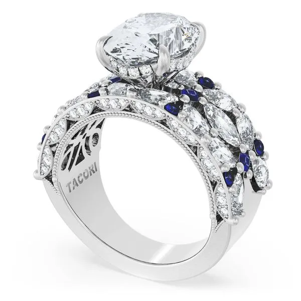 Oval Solitaire Engagement Ring w/ Marquise & Pear Band Aires Jewelers Morris Plains, NJ