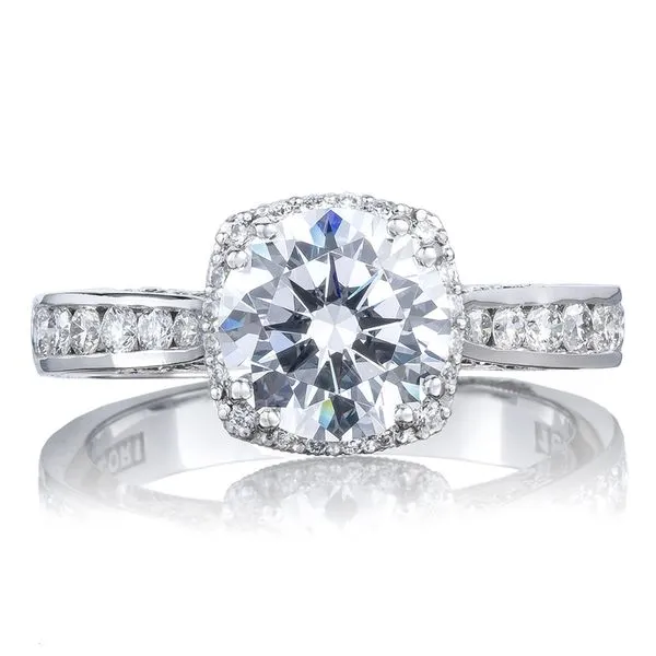 Round with Cushion Bloom Engagement Ring Aires Jewelers Morris Plains, NJ