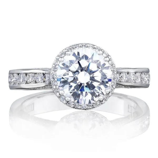 Round with Cushion Bloom Engagement Ring Aires Jewelers Morris Plains, NJ