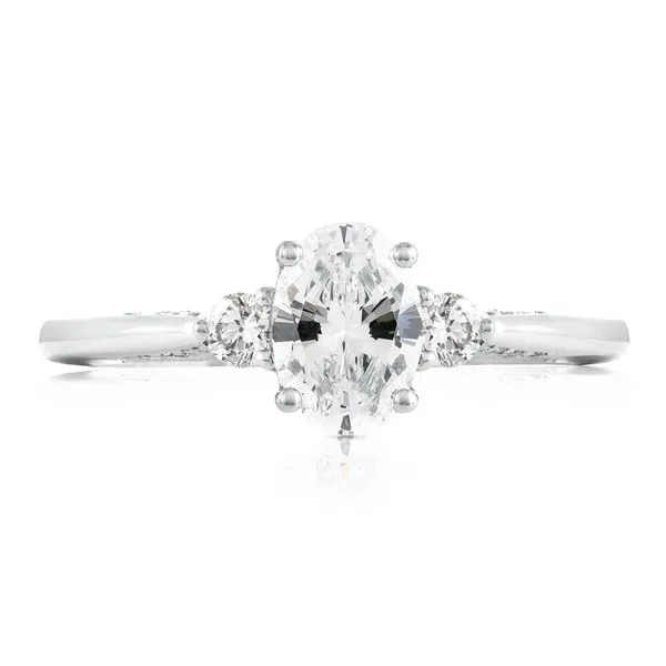 Oval 3-Stone Engagement Ring Aires Jewelers Morris Plains, NJ