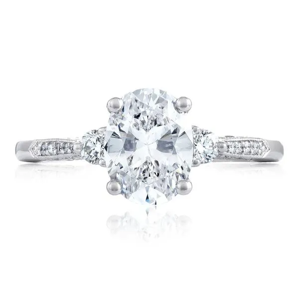 Oval 3-Stone Engagement Ring Aires Jewelers Morris Plains, NJ