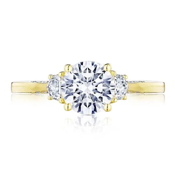 Round 3-Stone Engagement Ring Aires Jewelers Morris Plains, NJ