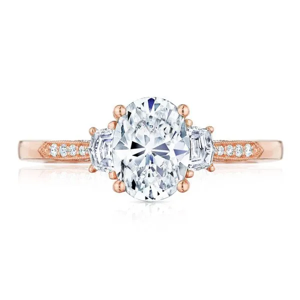 Oval 3-Stone Engagement Ring Aires Jewelers Morris Plains, NJ