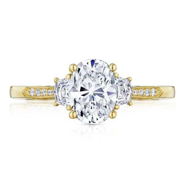 Oval 3-Stone Engagement Ring Aires Jewelers Morris Plains, NJ