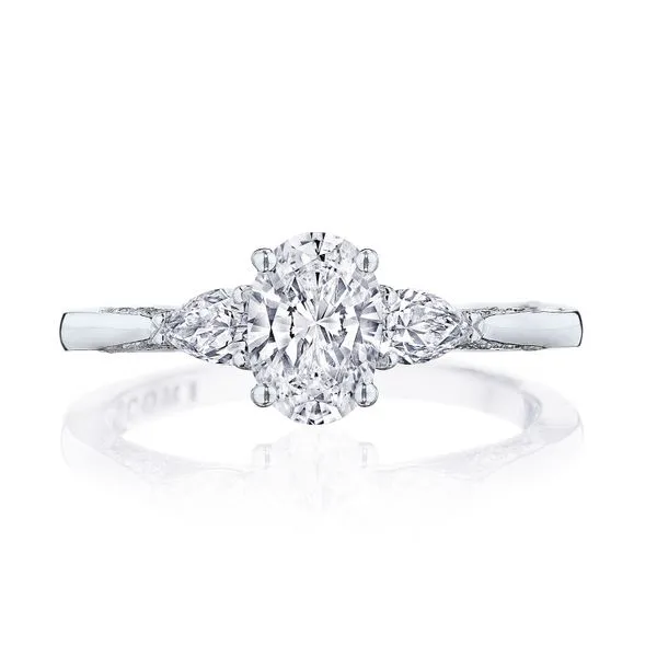Oval 3-Stone Engagement Ring Aires Jewelers Morris Plains, NJ