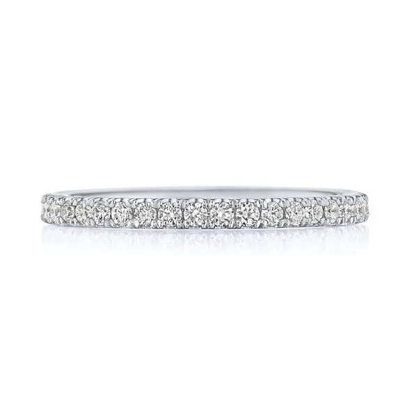 French Pavé Diamond Wedding Band - 2mm Aires Jewelers Morris Plains, NJ