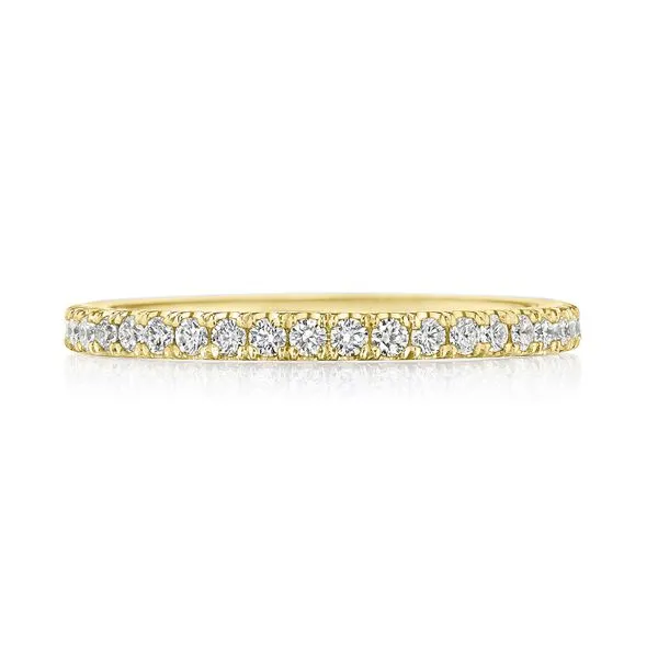 French Pavé Diamond Wedding Band - 2mm Aires Jewelers Morris Plains, NJ