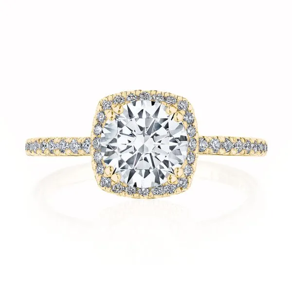 Cushion Bloom Engagement Ring Aires Jewelers Morris Plains, NJ