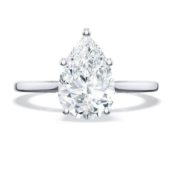 Pear Solitaire Engagement Ring Aires Jewelers Morris Plains, NJ