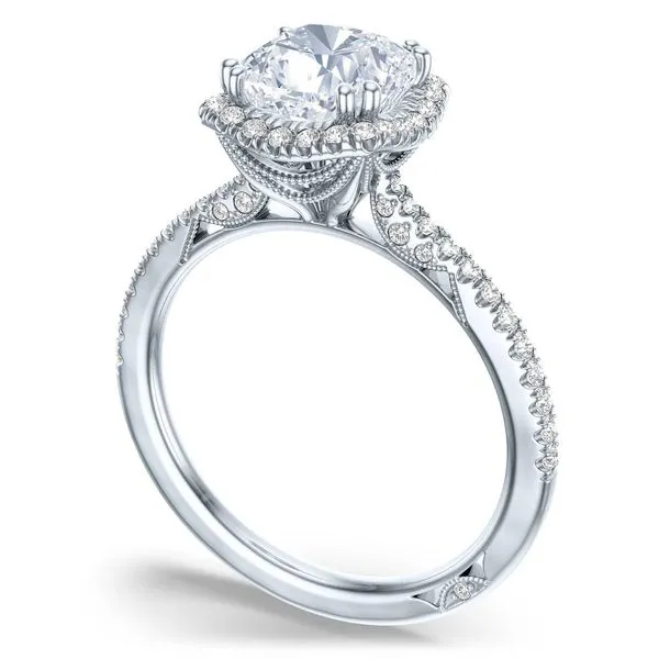 Cushion Bloom Engagement Ring Aires Jewelers Morris Plains, NJ