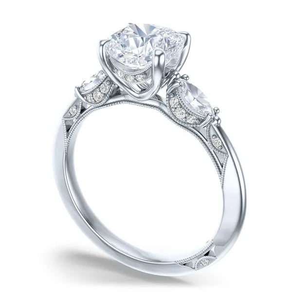 Cushion 3-Stone Engagement Ring Aires Jewelers Morris Plains, NJ