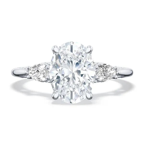 Oval 3-Stone Engagement Ring Aires Jewelers Morris Plains, NJ