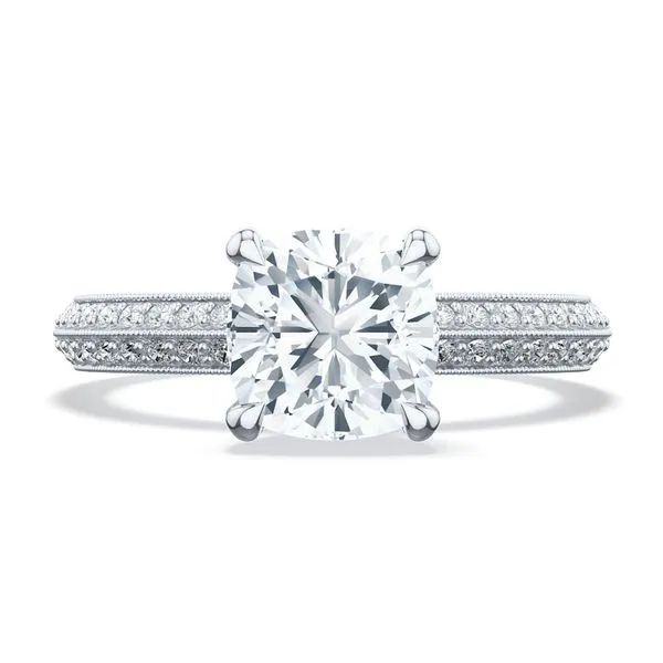 Cushion Solitaire Engagement Ring Aires Jewelers Morris Plains, NJ