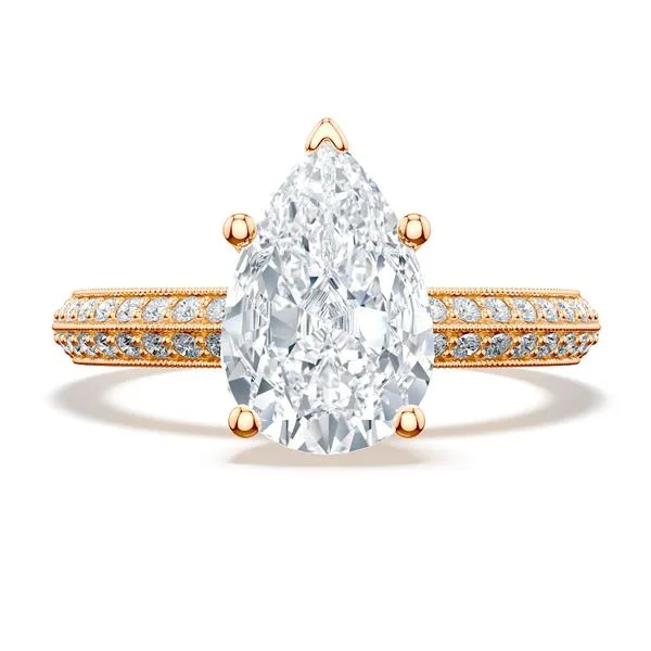 Pear Solitaire Engagement Ring Aires Jewelers Morris Plains, NJ