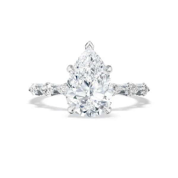 Pear Solitaire Engagement Ring Aires Jewelers Morris Plains, NJ