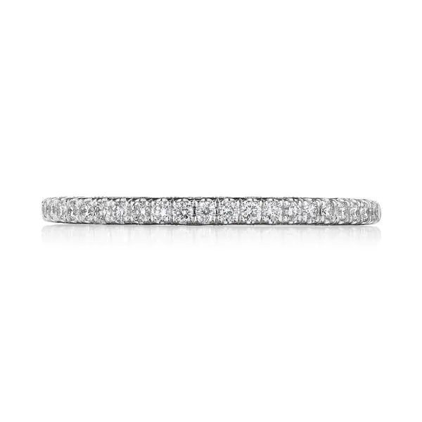 French Pavé Diamond Wedding Band Aires Jewelers Morris Plains, NJ