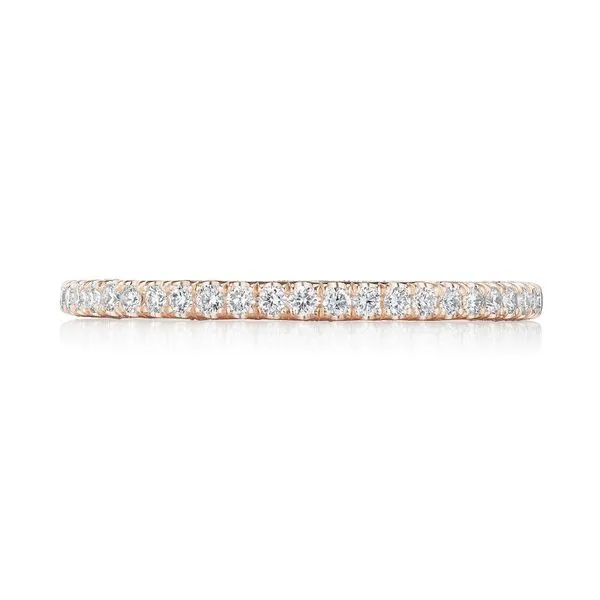 French Pavé Diamond Wedding Band Aires Jewelers Morris Plains, NJ