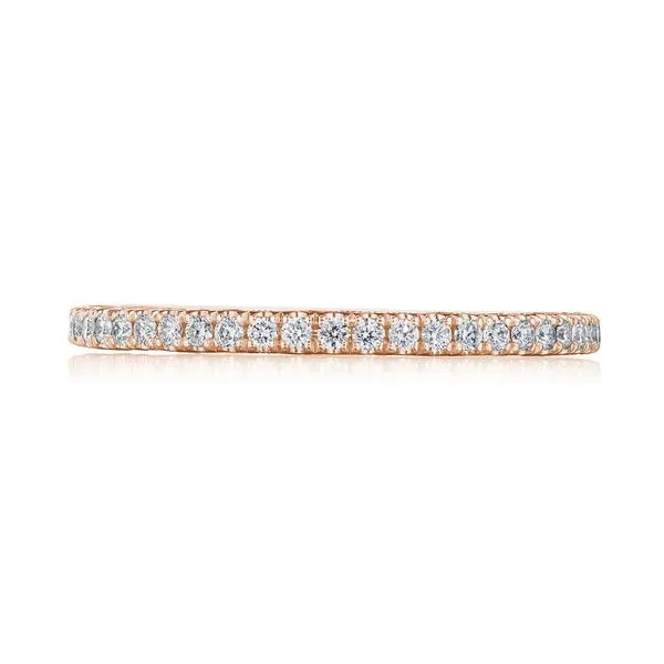 French Pavé Diamond Wedding Band Aires Jewelers Morris Plains, NJ