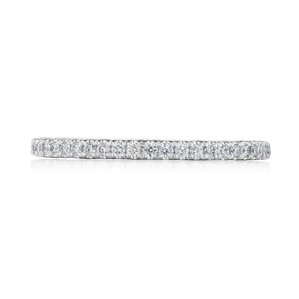 French Pavé Diamond Wedding Band Aires Jewelers Morris Plains, NJ