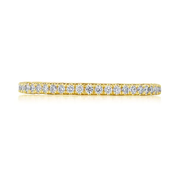 French Pavé Diamond Wedding Band Aires Jewelers Morris Plains, NJ