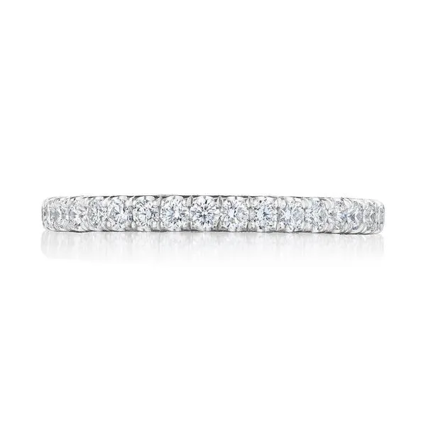 French Pavé Diamond Wedding Band Aires Jewelers Morris Plains, NJ