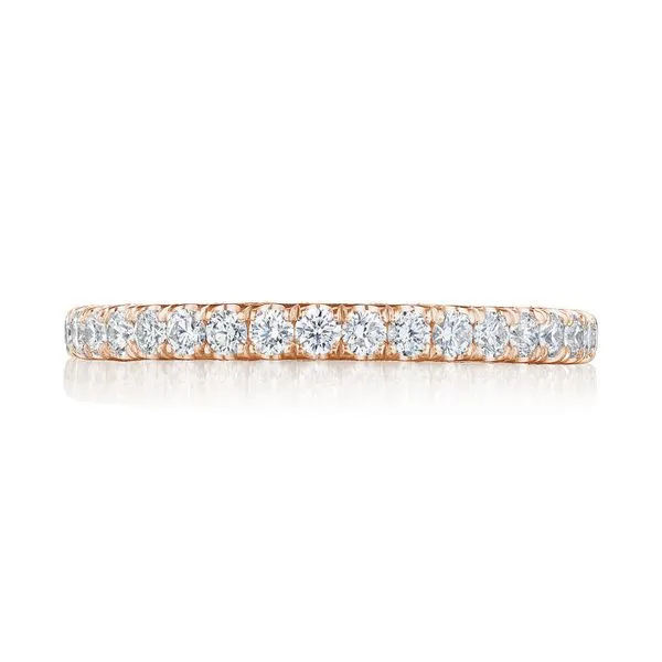 French Pavé Diamond Wedding Band Aires Jewelers Morris Plains, NJ