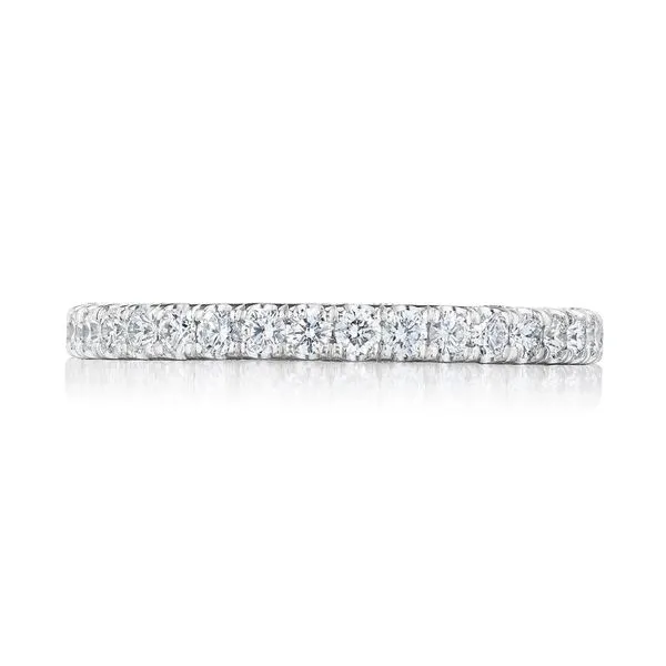 French Pavé Diamond Wedding Band Aires Jewelers Morris Plains, NJ