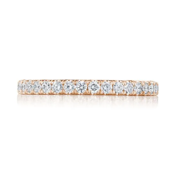 French Pavé Diamond Wedding Band Aires Jewelers Morris Plains, NJ