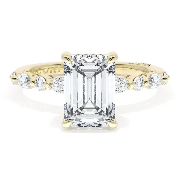 Emerald Solitaire Engagement Ring Aires Jewelers Morris Plains, NJ