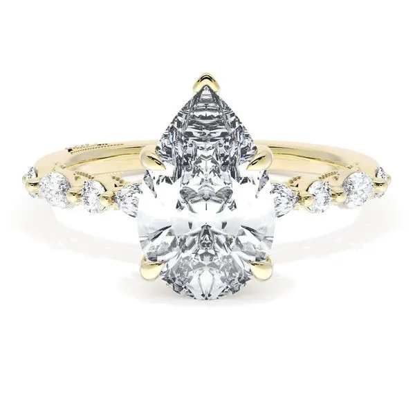 Pear Solitaire Engagement Ring Aires Jewelers Morris Plains, NJ
