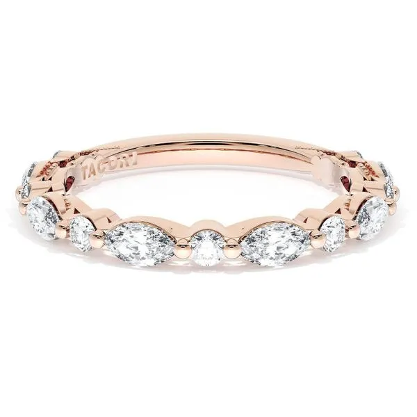 Marquise and Round Diamond Wedding Band, 2.80mm Aires Jewelers Morris Plains, NJ