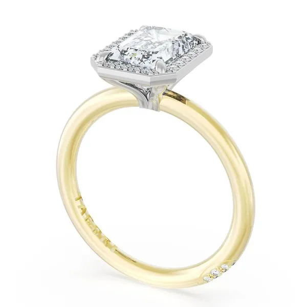 Emerald Bloom Two-Tone Engagement Ring Aires Jewelers Morris Plains, NJ